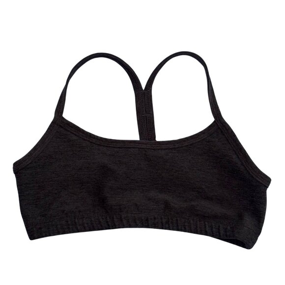 Beyond Yoga Darkest Night/Heather Gray Spacedye Slim Racerback Active Sports Bra - Picture 2 of 4